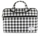 e-Vitta Chequered 14'' Funda Negro, Color blanco EVLS000055